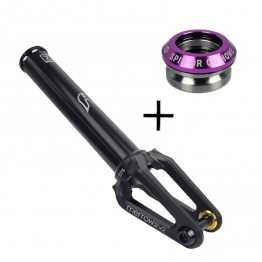 Ethic DTC Merrow Fork HIC/SCS V2 Black + Union Headset Spin Or Home Purple