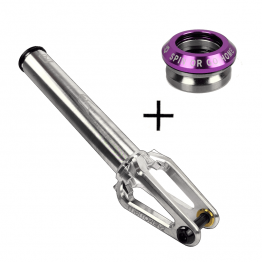 Ethic DTC Merrow Fork HIC/SCS V2 Polished + Union Headset Spin Or Home Purple