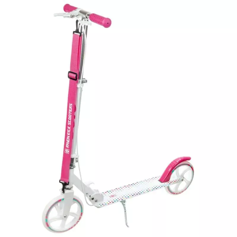 Hulajnoga Raven Dots City White 200mm with handbrake