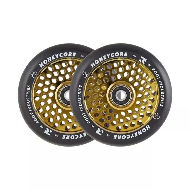 Koła Root Honeycore Black 2-pack Pro Scooter 110mm Gold